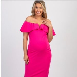 Maternity Dress - Hot Pink - Large